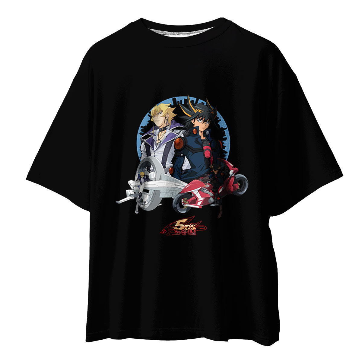 Yugioh Yusei Fudo Jack Standing Beside Black Duel Runner Anime Apparel