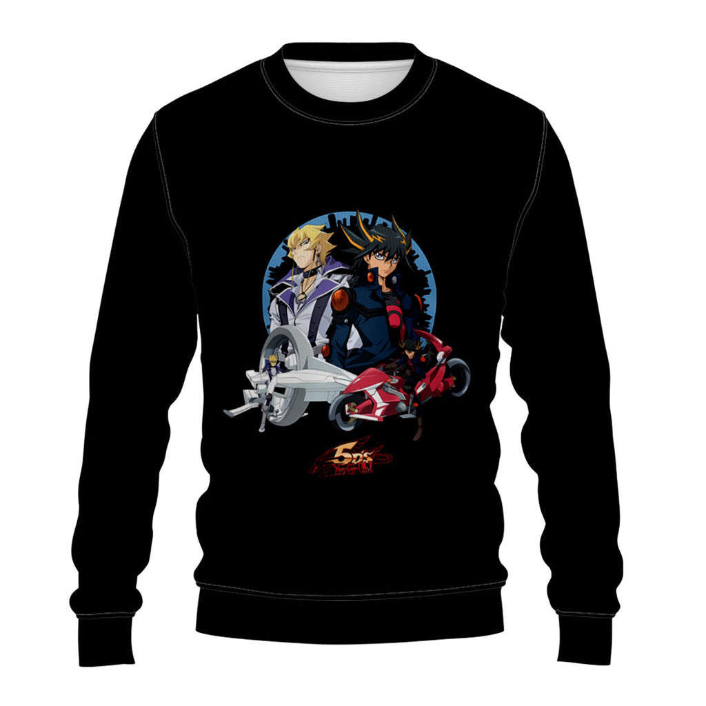 Yugioh Yusei Fudo Jack Standing Beside Black Duel Runner Anime Apparel