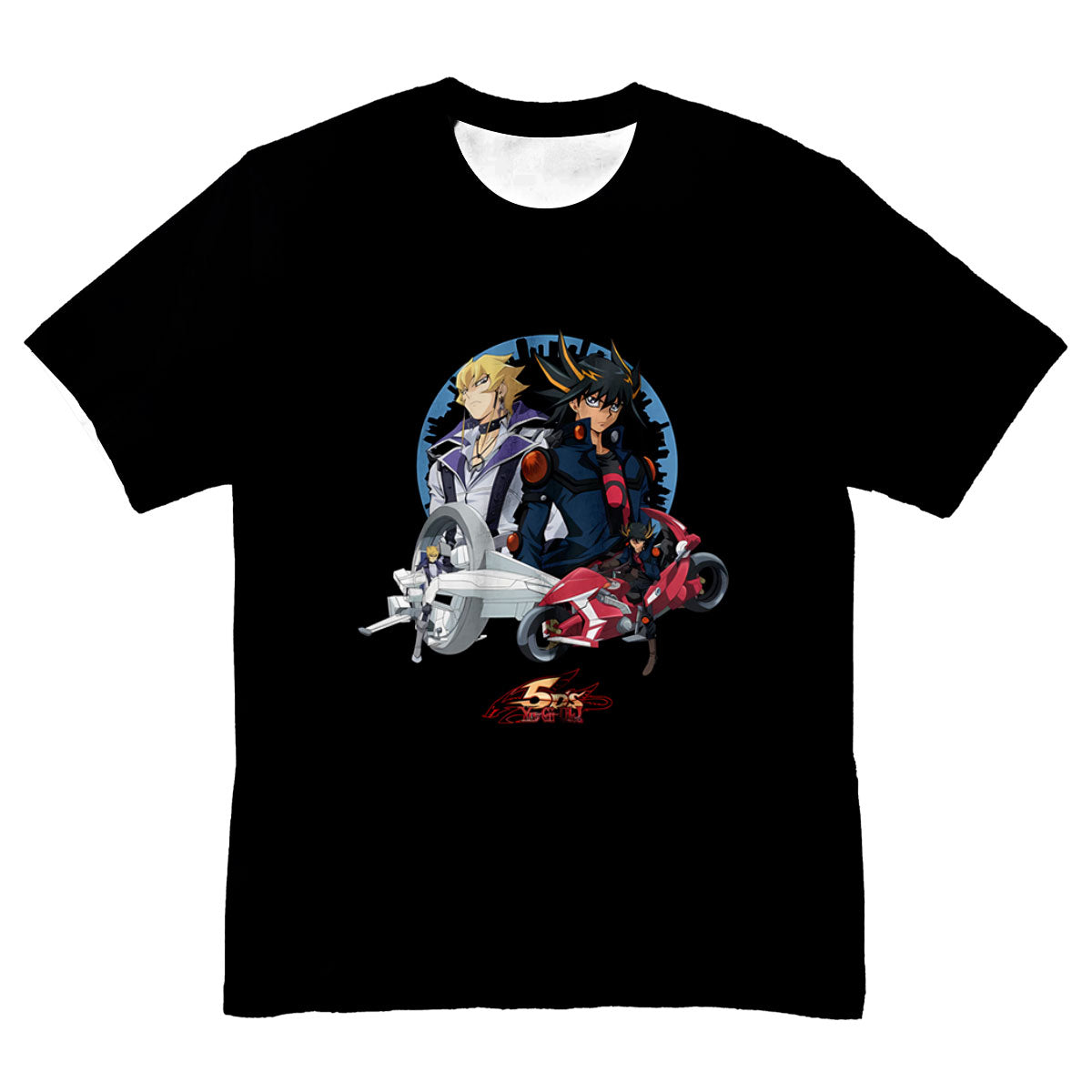 Yugioh Yusei Fudo Jack Standing Beside Black Duel Runner Anime Apparel