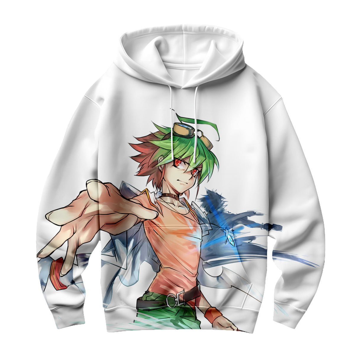 Yugioh Yuya Sakaki Extending Green Glowing Hand Anime Apparel