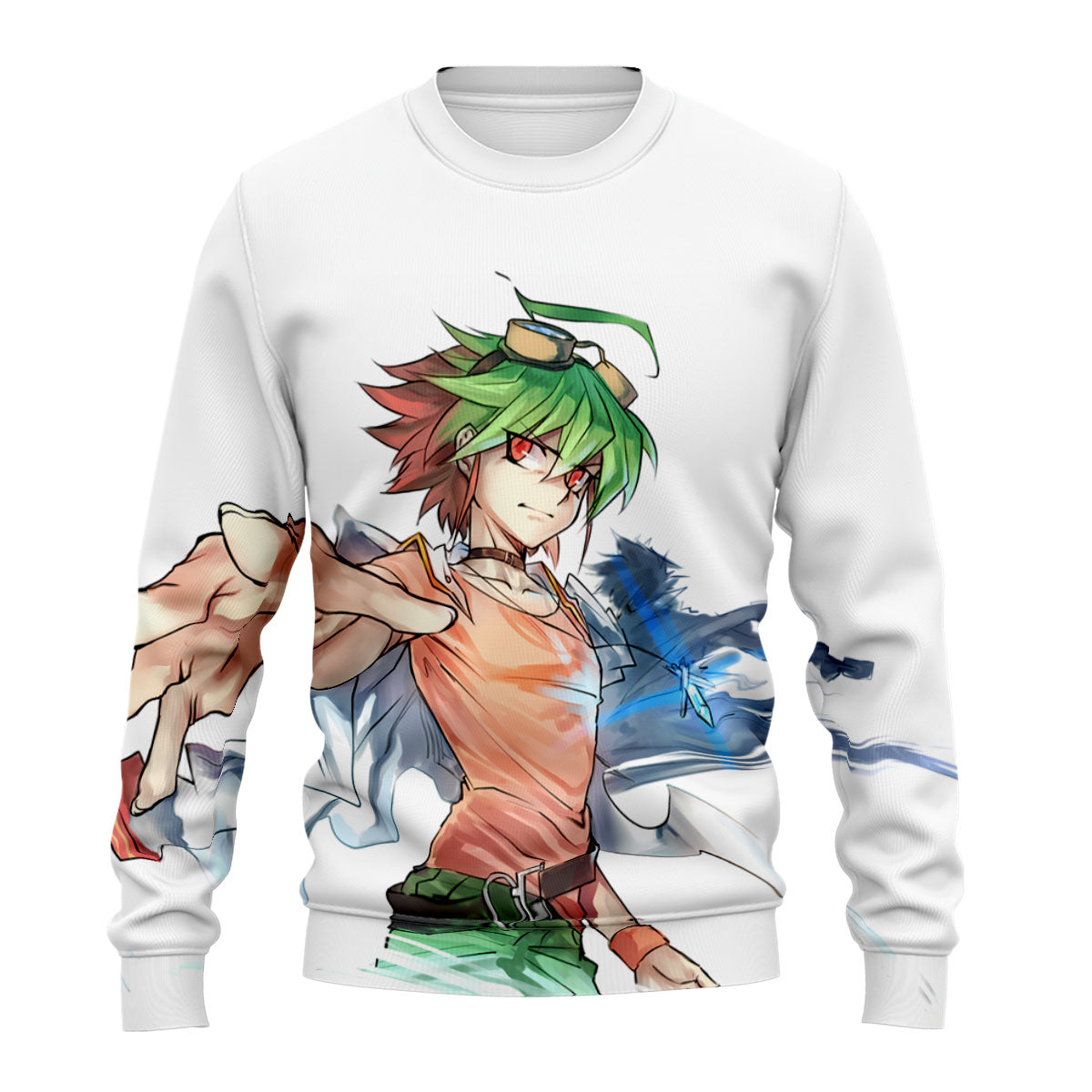 Yugioh Yuya Sakaki Extending Green Glowing Hand Anime Apparel