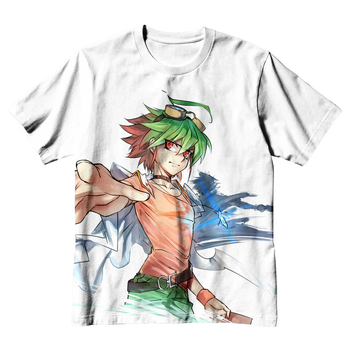 Yugioh Yuya Sakaki Extending Green Glowing Hand Anime Apparel