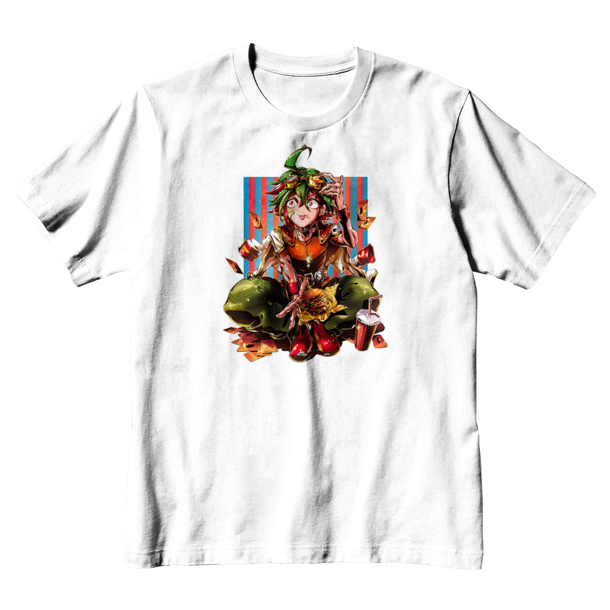 Yugioh Yuya Sakaki Sitting Eating Red Food Anime Apparel